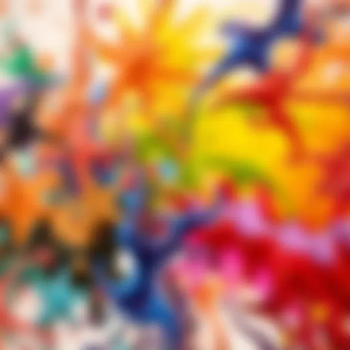 Emotional Resonance of Colors Abstract art depicting the emotional connection of colors and joy