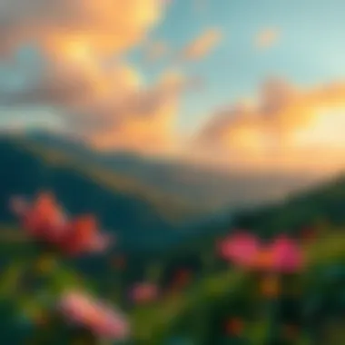 Nature's Palette of Happiness A serene landscape showcasing colors that evoke a sense of happiness