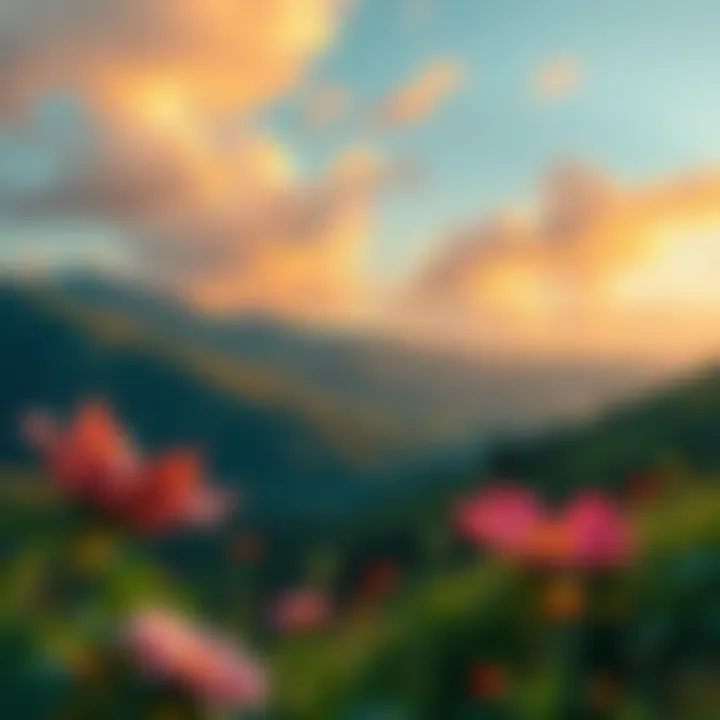 Nature's Palette of Happiness A serene landscape showcasing colors that evoke a sense of happiness