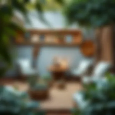 Creative Natural Materials in Outdoor Space Creative use of natural materials in outdoor space.