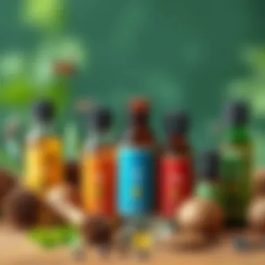 An array of essential oils known for repelling mosquitoes