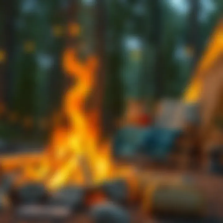 Cozy Campfire Gathering A cozy campfire scene, perfect for gathering with friends and family