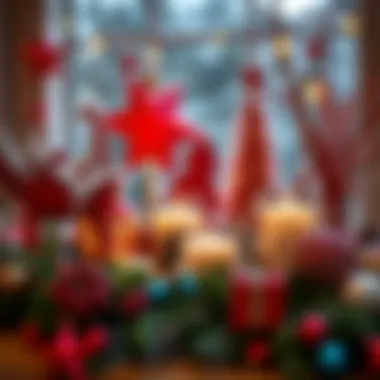 Festive Seasonal Decorations A vibrant arrangement of seasonal decorations