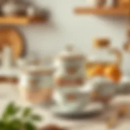 Elegant kitchenware set for newlyweds