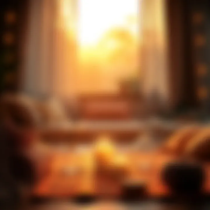 Warm ambient lighting creating a calming atmosphere