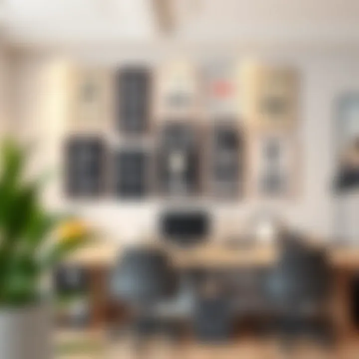 Motivational quotes displayed on office walls