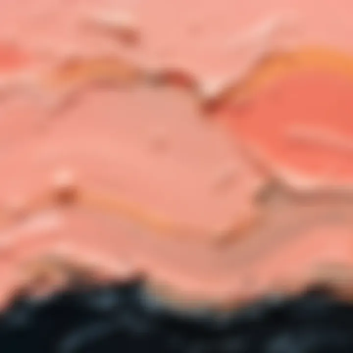 Texture of Drying Oil Paint Close-up of an oil painting texture revealing drying layers