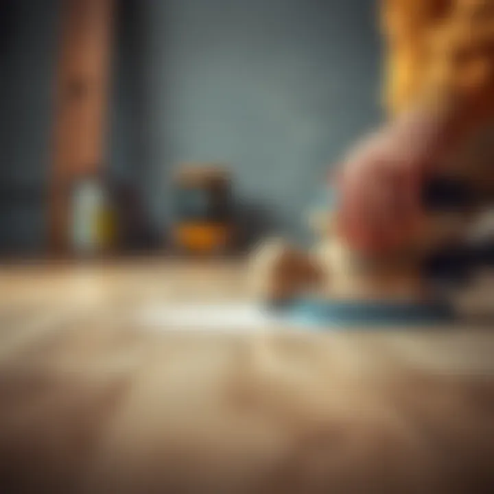 Expert Floor Sanding Technique Detailed view of floor sanding technique