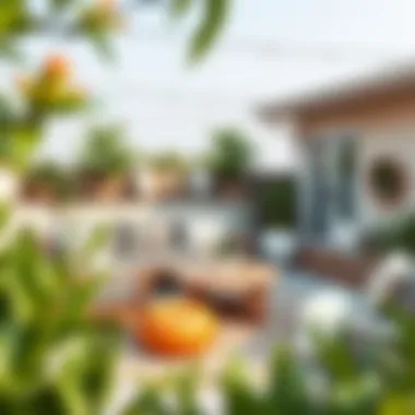 Functional Outdoor Seating Functional outdoor seating arrangement for relaxation