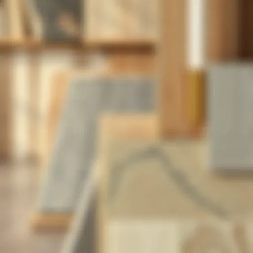 Selection of various flooring materials