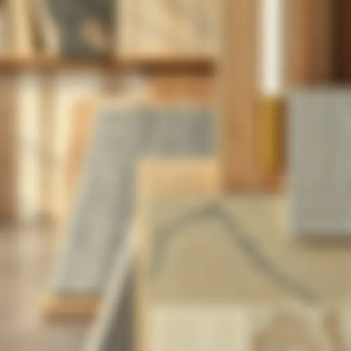 Selection of various flooring materials