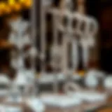 Shining silver jewelry displayed elegantly