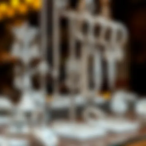 Shining silver jewelry displayed elegantly