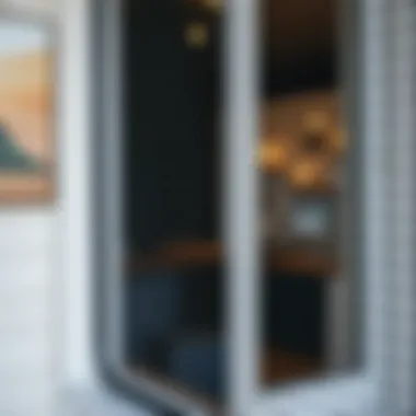 Detailed View of Screen Mesh Close-up of window frame with mesh screen