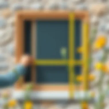 Measuring the Window Frame Measuring window before screen installation