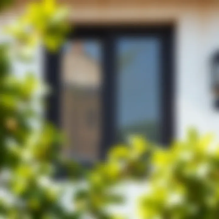 Window with Installed Screen Finished window with mesh screen fitted