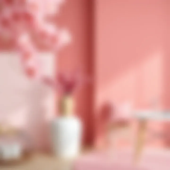 Color palette showcasing harmonious tones with pink