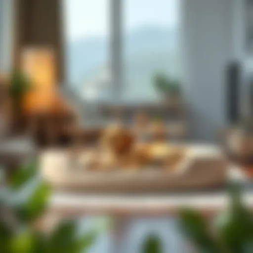 A cozy plastic dog bed in a modern living room setting