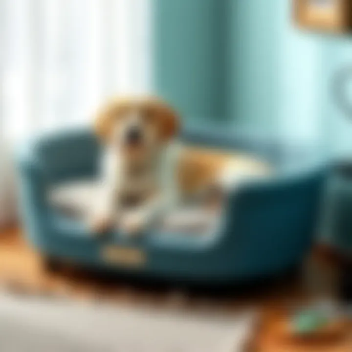 Hygienic plastic dog bed with easy-to-clean features