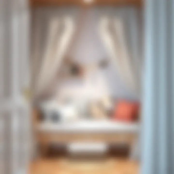 A cozy reading nook designed for children with soft cushions and books