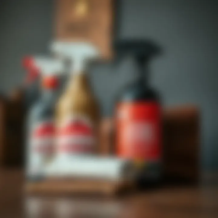 Professional cleaning products for leather