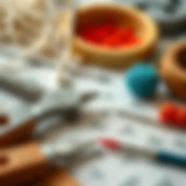 Essential Tools for Punch Needle Craft A close-up of punch needle tools and materials