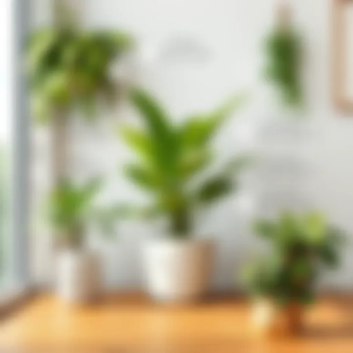 Air purification benefits of indoor plants demonstrated visually
