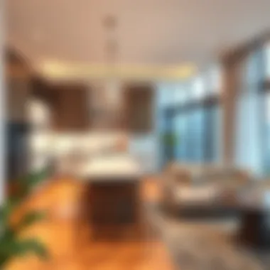 Sophisticated Design of Modern Living Spaces Sophisticated modern living space combining kitchen and living room