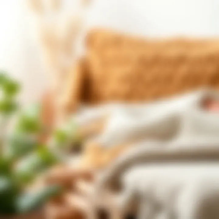 Close-up of sustainable materials used in Scandinavian furniture design