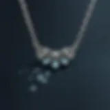 Shining silver necklace after cleaning