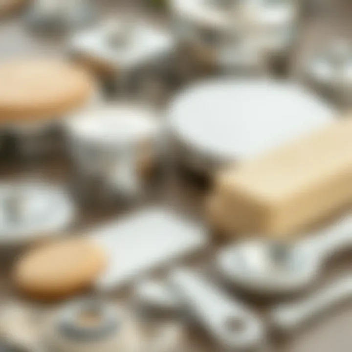 Various silver polishing materials laid out neatly