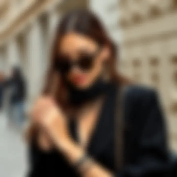 Enhancing a Black Ensemble with Accessories Chic accessories enhancing a black ensemble