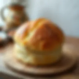 Freshly baked small bread, golden crust