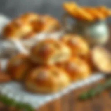 Creative variations of small bread on a table