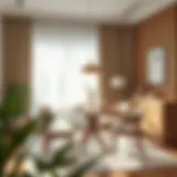 Elegant small dining table design in a cozy living room