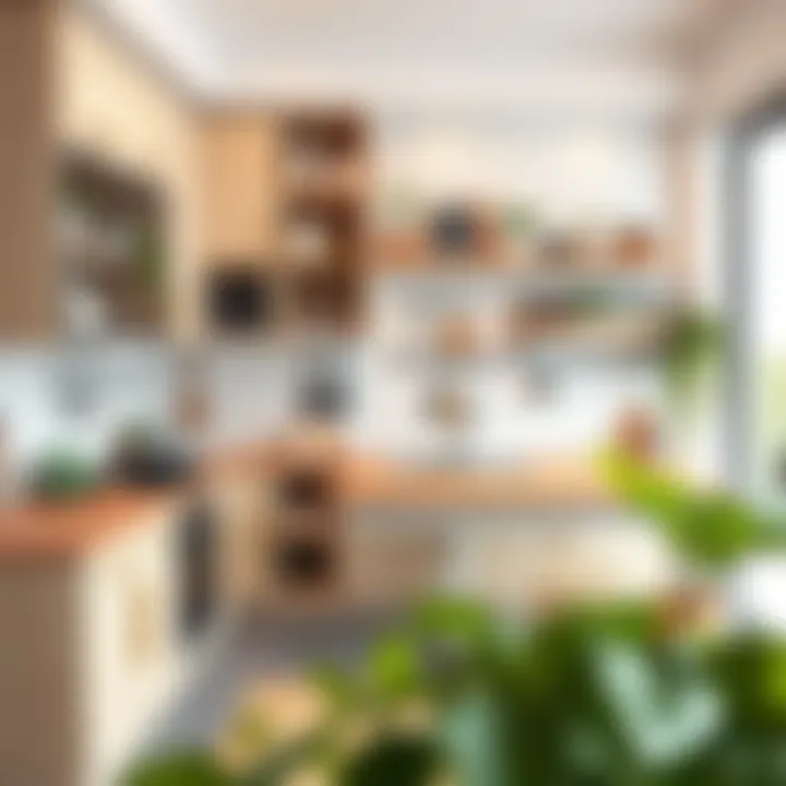 Organized small kitchen with effective layout