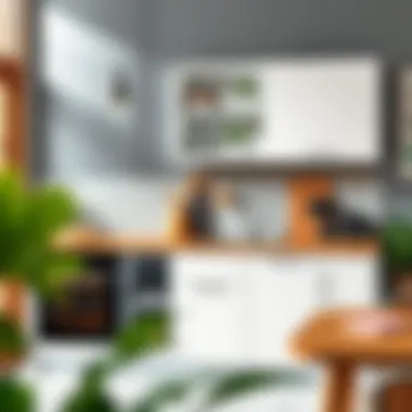 Stylish small kitchen with innovative storage solutions