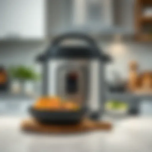 The Elegance of Smart Cooking Smart pressure cooker in a modern kitchen setting