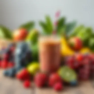 Fresh Ingredients for Smoothies Fresh fruits and vegetables ready for blending