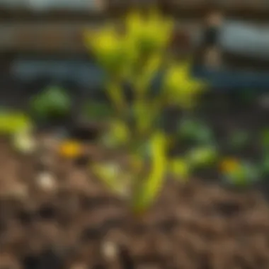 Rich soil ready for planting a willow tree