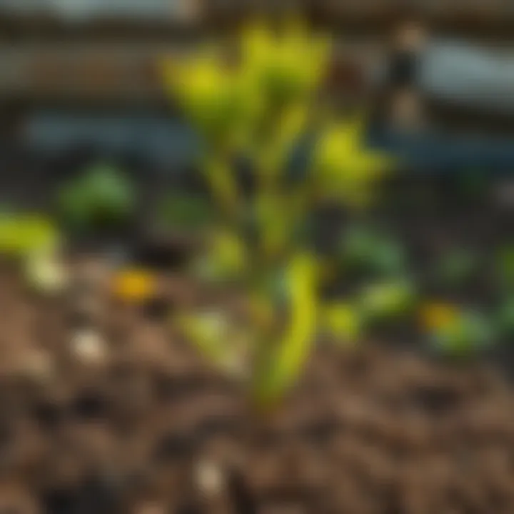 Rich soil ready for planting a willow tree