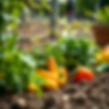 Freshly harvested vegetables ready for planting