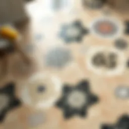 Elegant stone flooring showcasing intricate patterns