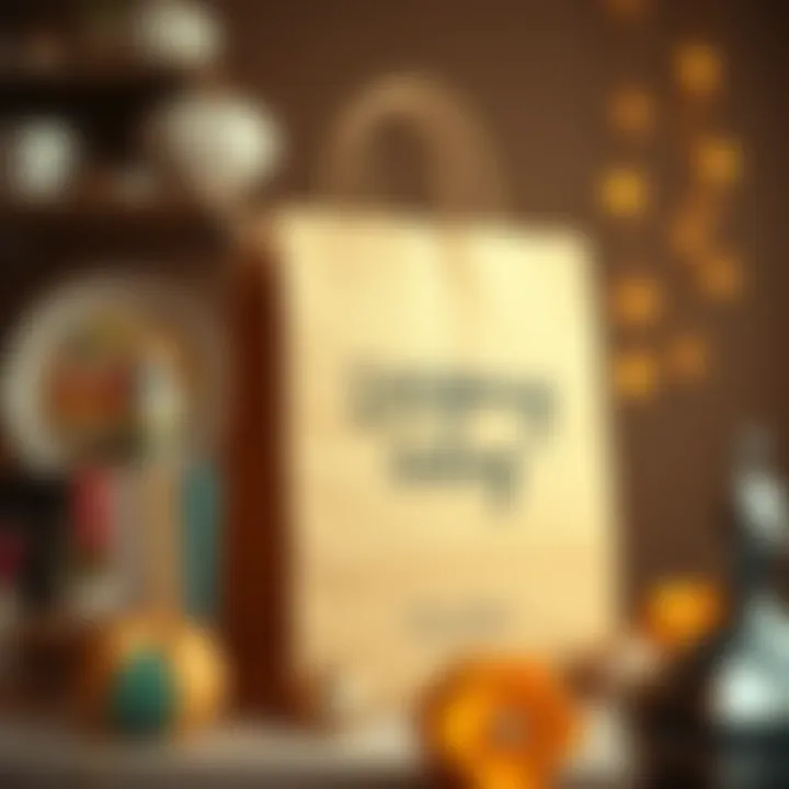 Stylish paper bag design layout