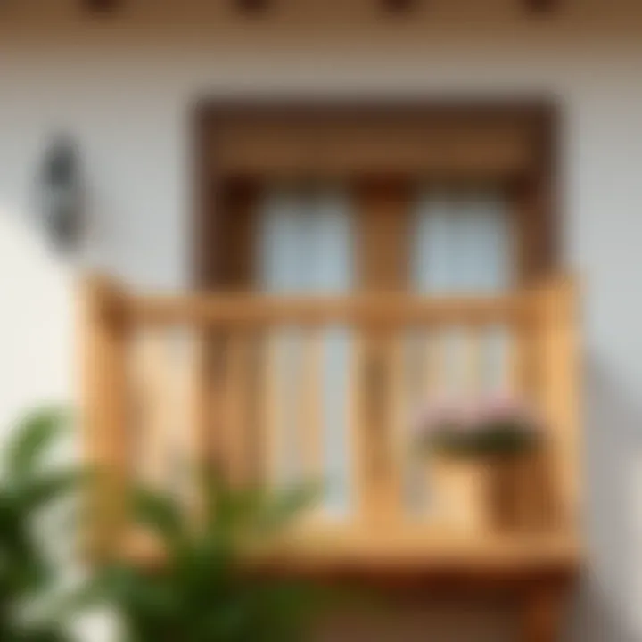 Stylish wooden railings and decor