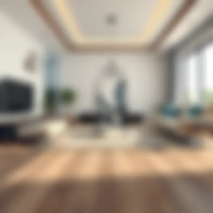 Elegant interior featuring water-based laminate flooring