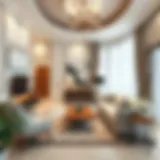 Elegant interior featuring sunta boyası with a modern touch