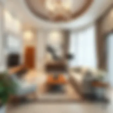 Elegant interior featuring sunta boyası with a modern touch