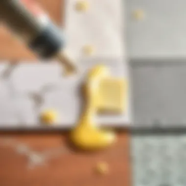 Various surfaces showcasing glue removal techniques