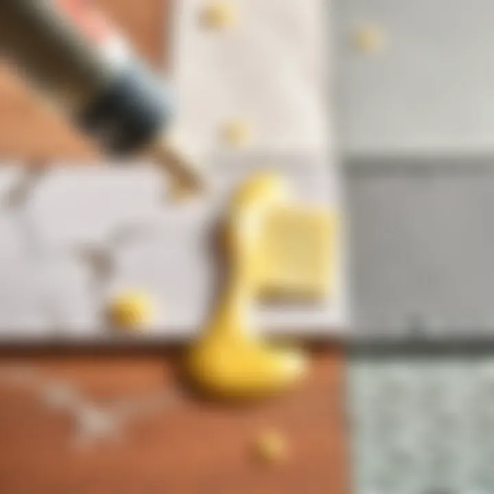 Various surfaces showcasing glue removal techniques